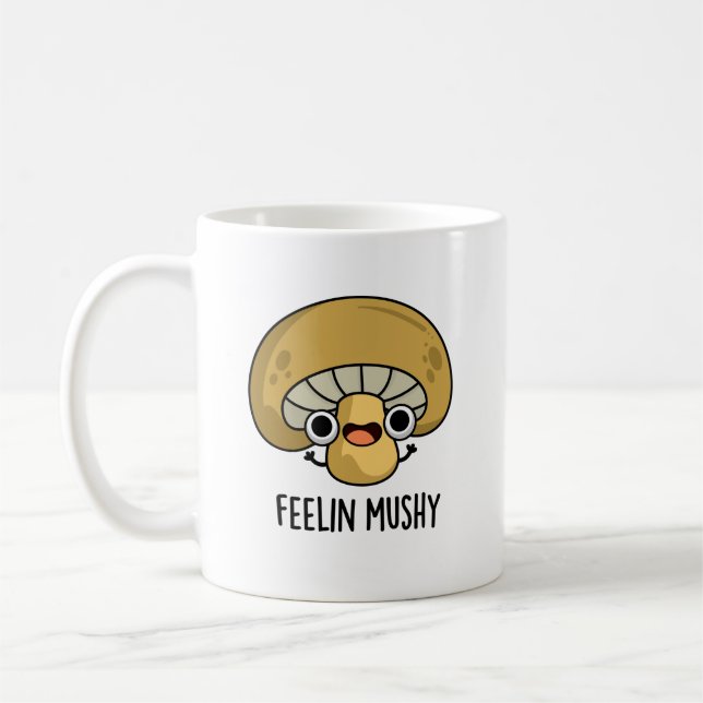 Feelin Mushy Funny Mushroom Pub Kaffeetasse (Links)