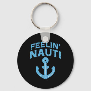 Feelin Nauti Anker Boot Lustiger Segelwitz Kapitän Schlüsselanhänger