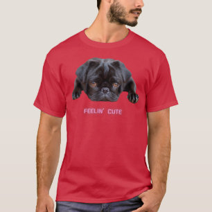 Feelin Niedlich Black Mops Hund Lover Dark Puppy T-Shirt