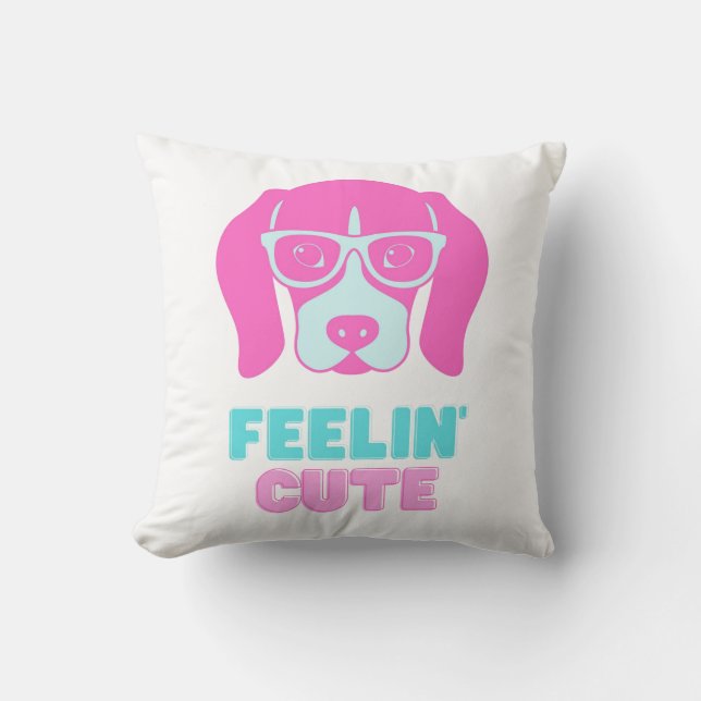 Feelin' Niedlicher Beagle Pillow Kissen (Vorderseite)