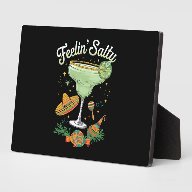 Feelin' Salty Margarita Funny Cinco De Mayo Fotoplatte (Seite)