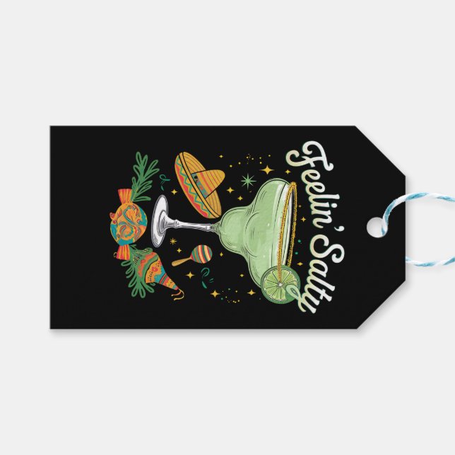 Feelin' Salty Margarita Funny Cinco De Mayo Geschenkanhänger (Vorderseite (Horizontal))