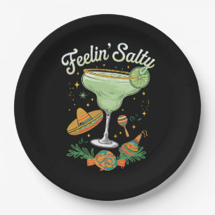 Feelin' Salty Margarita Funny Cinco De Mayo Pappteller