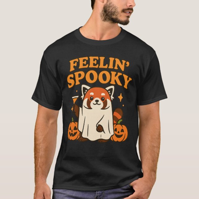Feelin’ Spooky Red Panda Halloween T-Shirt (Vorderseite)