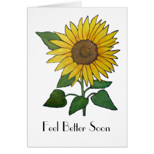 Feeling Better Balon Sunflowers Card