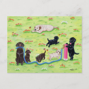 Feeling Labradors Painting Postkarte