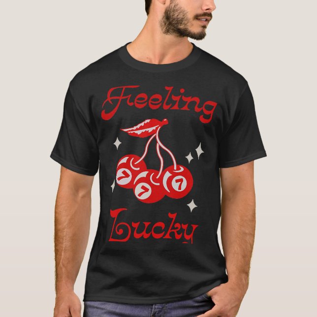 Feeling Lucky Pink Ball Men Women T-Shirt (Vorderseite)