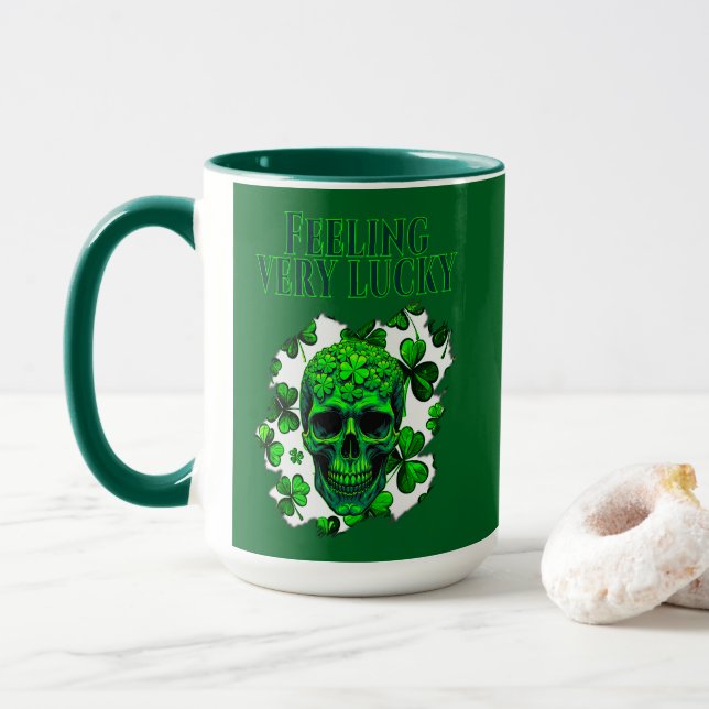 Feeling Very Lucky St Patrick’s Day - caneca Tasse (Mit Donut)