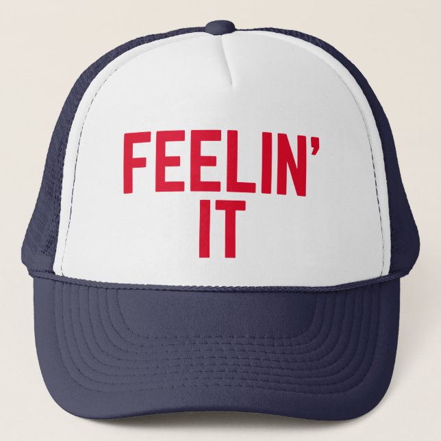 FEELIN'IT-Spaß Slogan LKW-Hut Truckerkappe (Vorderseite)
