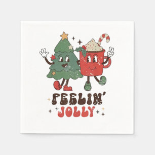 Feelin'Jolly Christmas Hot Cacoa Groovy Serviette