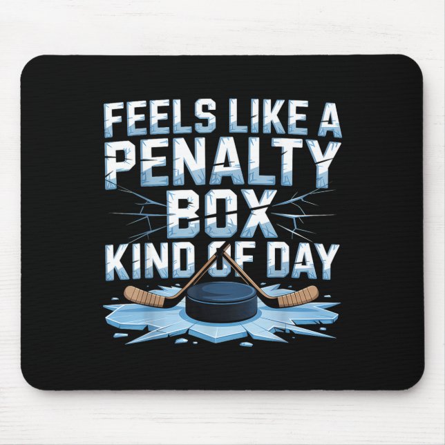 Feels Like A Penalty Box Kind Of Day Funny Hockey  Mousepad (Vorne)