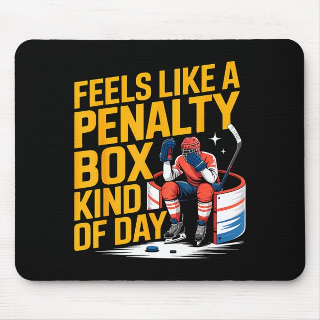 Feels Like A Penalty Box Kind Of Day Funny Hockey  Mousepad (Vorne)