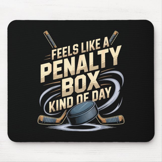 Feels Like A Penalty Box Kind Of Day Funny Hockey  Mousepad (Vorne)