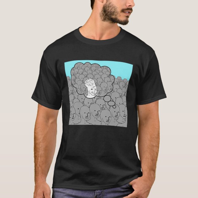Feels Typ Wojak Meme Doomer T-Shirt (Vorderseite)