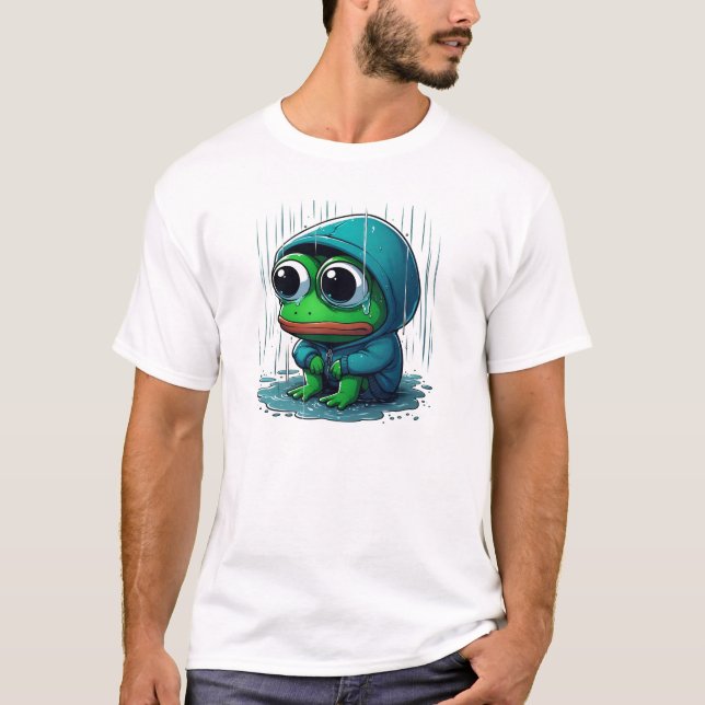 Feelz Frog - traurige ästhetische Meme Art T-Shirt (Vorderseite)