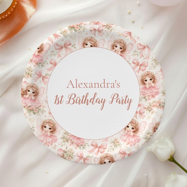 Feen 1. Geburtstag Whimsical Garden Pappteller (Von Creator hochgeladen)