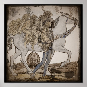 Feen am Weißen Pferd Poster