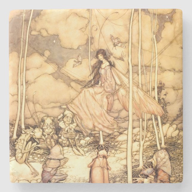 Feen Arthur Rackham Steinuntersetzer (Vorderseite)