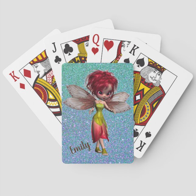 Feen auf Glitter Spielkarten (Rückseite)