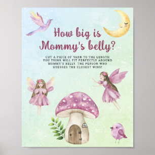 Feen-Baby-Party Wie groß ist Mamas Bauch Spiel  Poster