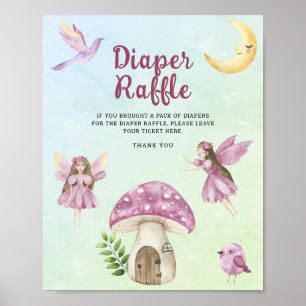Feen-Baby-Party - Windel-Raffle-Poster Poster