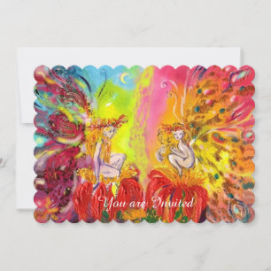 FEEN DER MORGENRÖTE ,Magische blaue goldene Funken Einladung