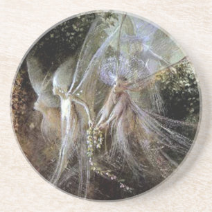 Feen, die am Waldrand aufpassen Getränkeuntersetzer