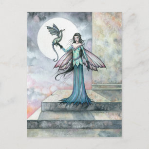 Feen-Drachen-Postkarte Gothic Postkarte