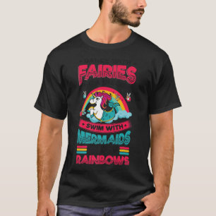Feen Einhörner Meerjungfrauen RegenbögenLiebe Märc T-Shirt