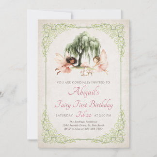 Feen Enchanted Forest Garten Geburtstag Einladung