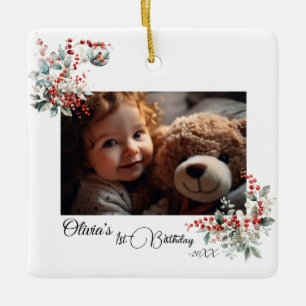 Feen Erstes Mädchen 1. Geburtstag Keramikornament