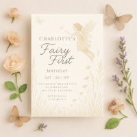 Feen-Erstgeburtstag Blumenaquarell