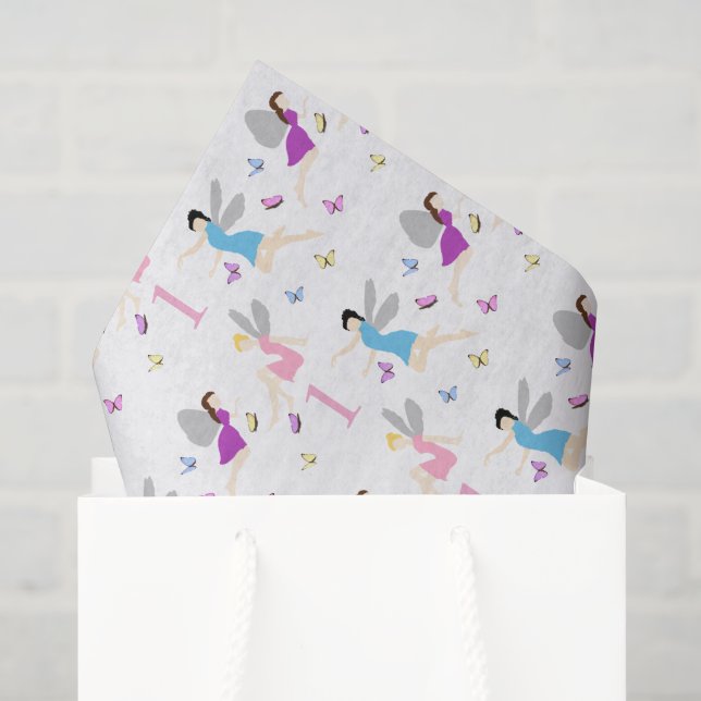 Feen-Erstgeburtstag Seidenpapier (Geschenktüte)