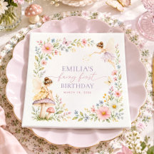 Feen-Erstgeburtstag Whimsical Floralgarten-Party