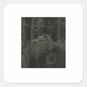 Feen-Fairycore-Ästhetik Goblincore Cottagecore Quadratischer Aufkleber