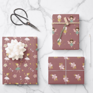 Feen Geschenkpapier, Pixies Geschenkverpackung Geschenkpapier Set