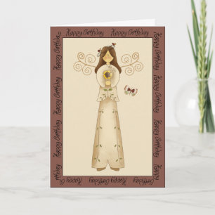 Feen im Garten-Geburtstags-Gruß Karte