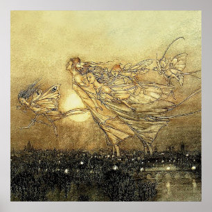„Feen im Kensington Garden“ von Arthur Rackham Poster