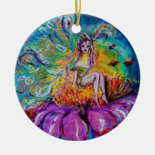 FEEN IN DER NACHT VIBRANTER BLauer Saphir-Edelste Keramikornament