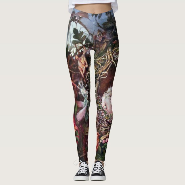 Feen in einem Vogelnest, John Anster Fitzgerald Leggings (Vorderseite)