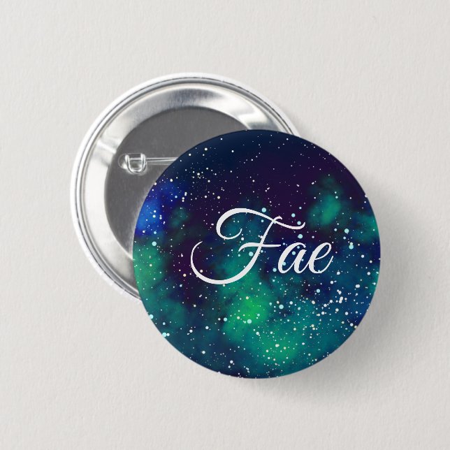 Feen-kundengerechte Galaxie-Identität Button (Vorne & Hinten)