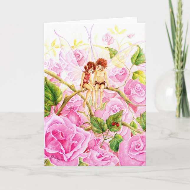 Feen-Liebe-Karte Feiertagskarte (Vorderseite)