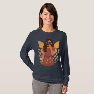Feen-Mädchen-Selfie-Ästhetik-Aufkleber T-Shirt