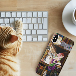 Feen Magische Katzen Verzauberte Bibliotheksbücher Case-Mate iPhone Hülle
