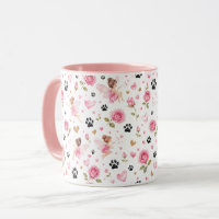 Feen-Pfotenabdrücke & Rosen | Geschenk für Hunde-