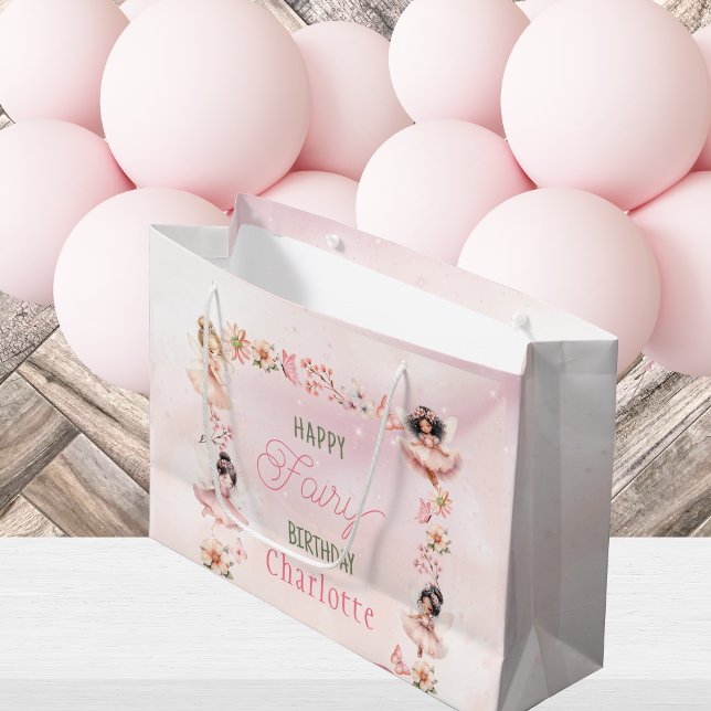 Feen-Pink-Glitzer-Geschenktasche Große Geschenktüte (Von Creator hochgeladen)