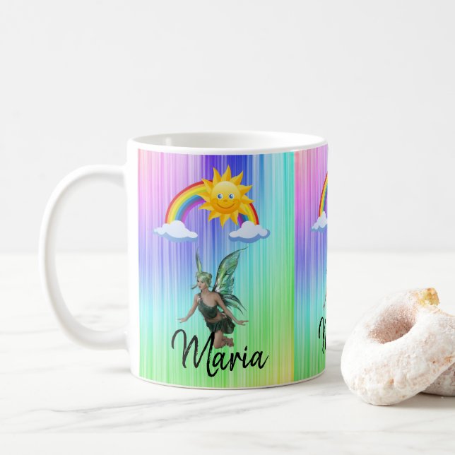 Feen Regenbogen Tasse (Mit Donut)