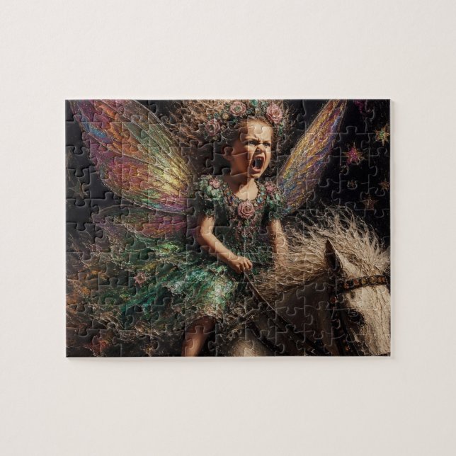 Feen reiten auf ihrem Pony Puzzle (Horizontal)