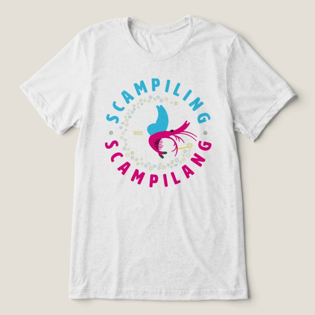 Feen Scampi Tri-Blend Shirt (Design Vorderseite)