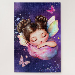 Feen-Schlafparty-Schmetterlings-Kinder-Geburtstags Puzzle